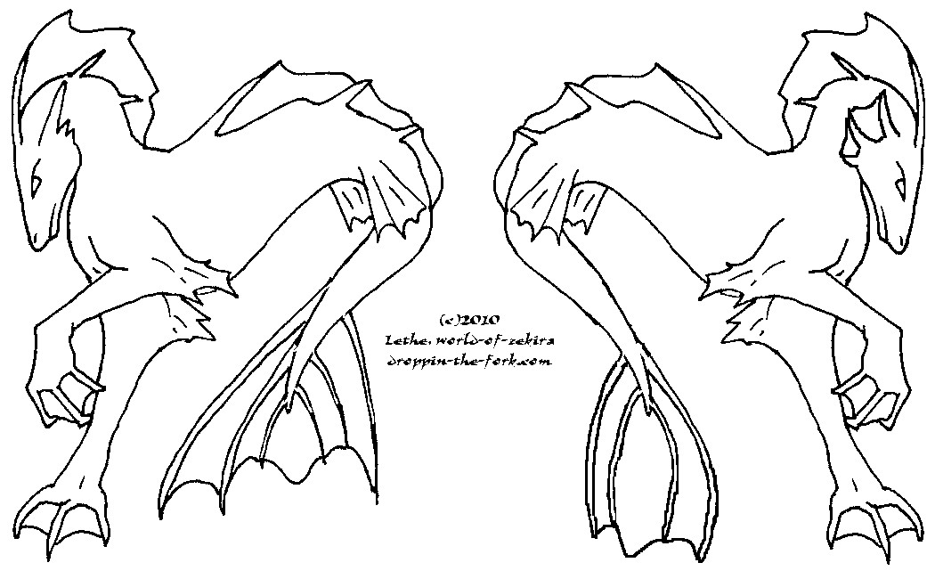 1050x650 Water Dragon Template By Lethe Gray