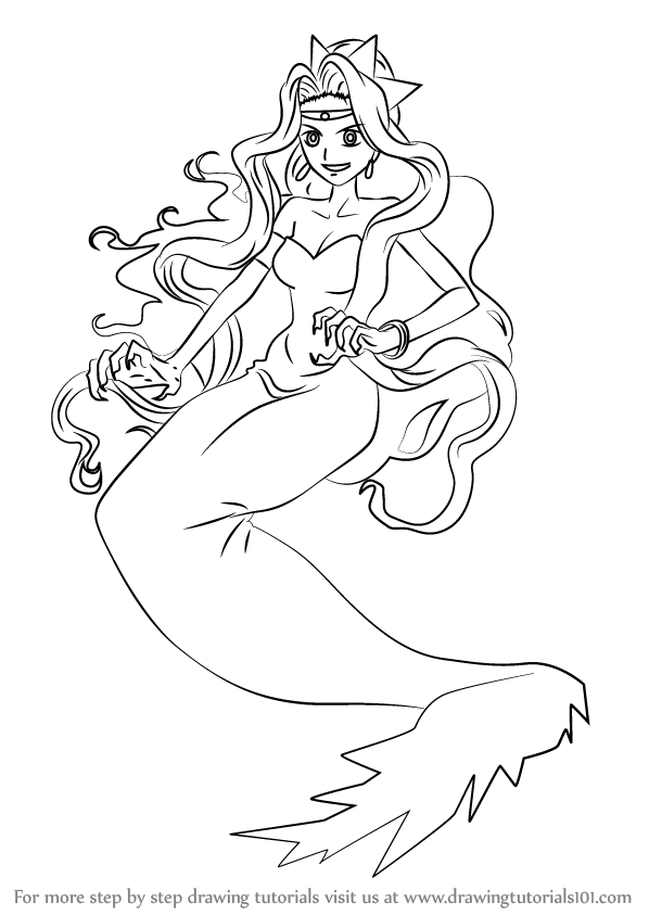 598x844 Learn How To Draw Izuru Water Daemon From Mermaid Melody (Mermaid