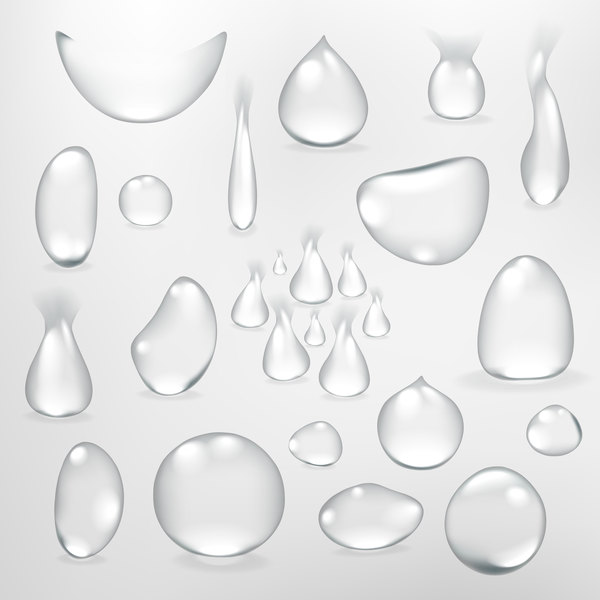 600x600 Water Drop Shapes Vector Illustration 02
