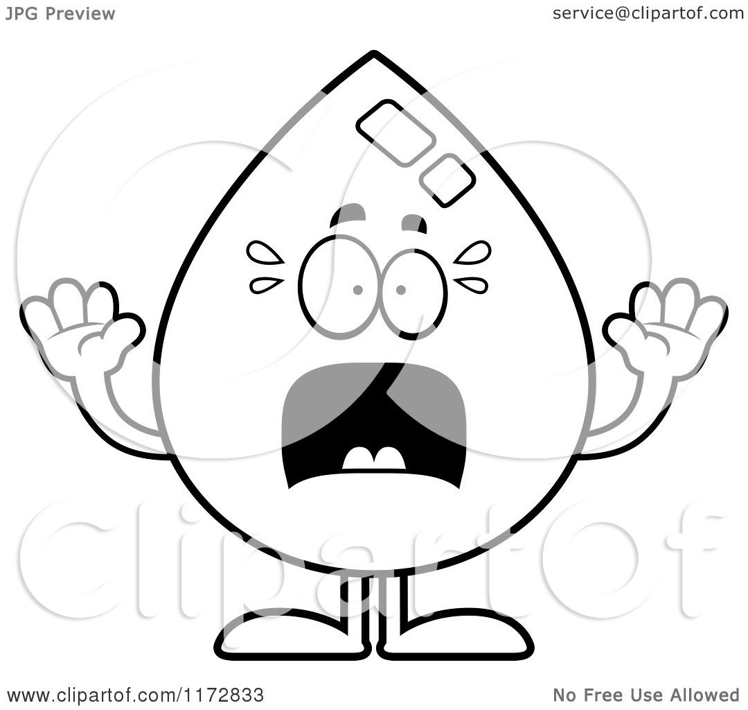 1080x1024 Cartoon Clipart Of A Screaming Water Drop Mascot