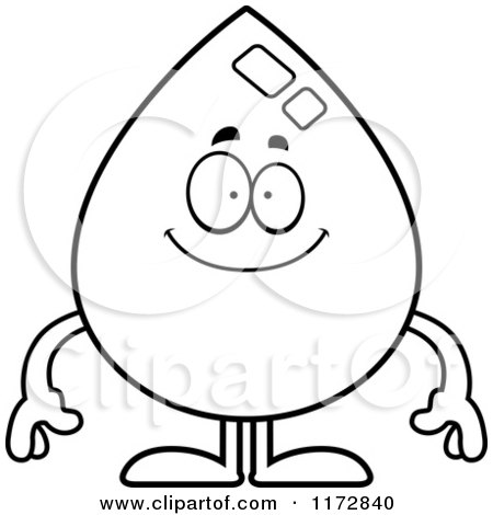 450x470 Cartoon Clipart Of A Happy Water Drop Mascot