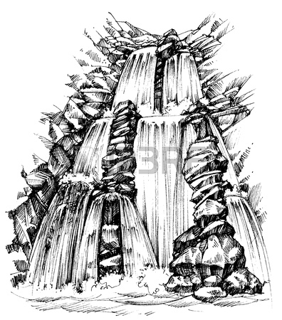 396x450 9,181 Waterfall Stock Vector Illustration And Royalty Free