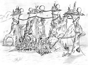 300x223 Cave Waterfall Drawings Fine Art America