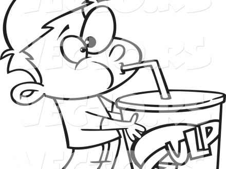 440x330 Steps On How To Draw The White House, Cartoon Water Fountain