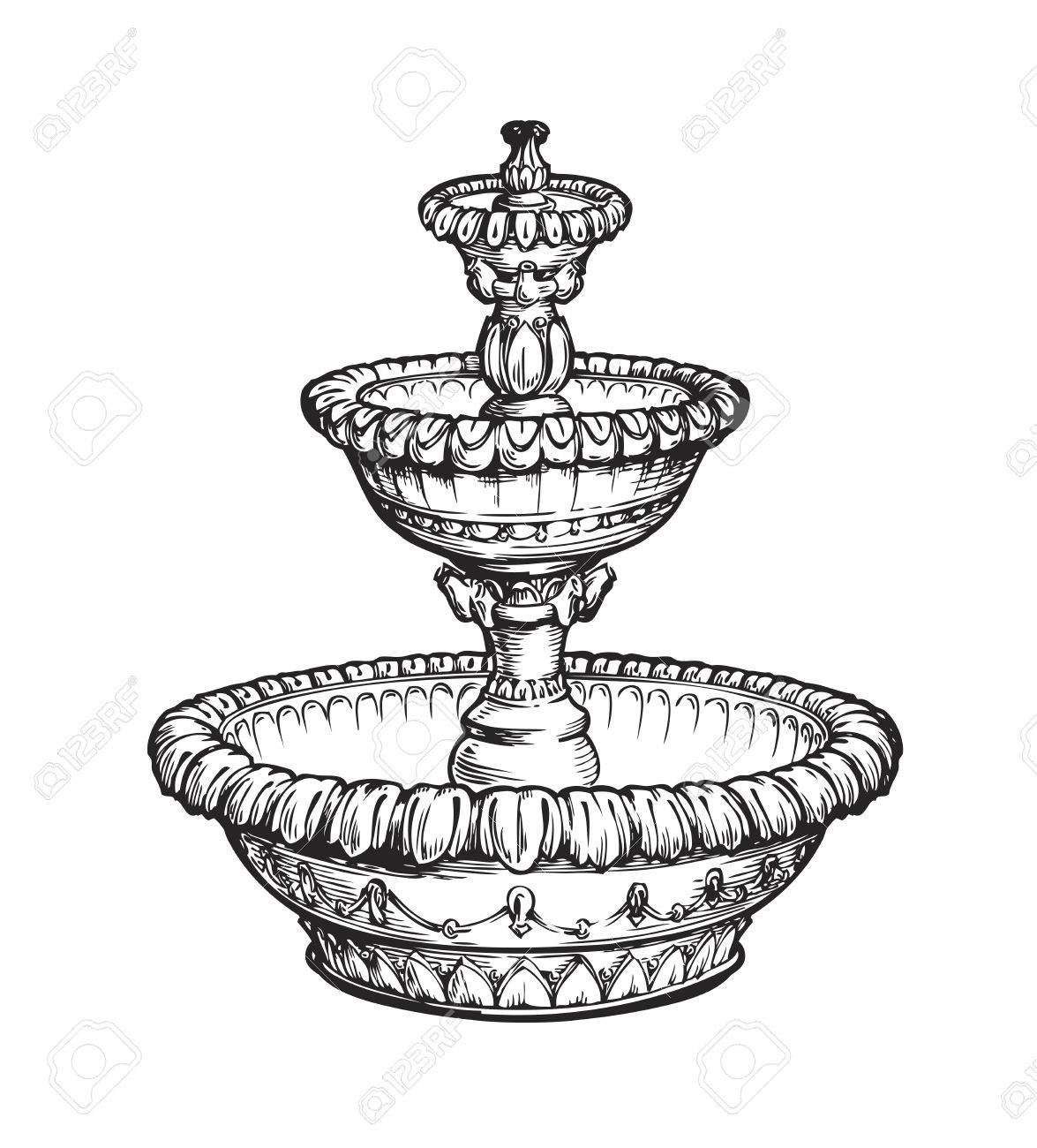 Water Fountain Drawing at GetDrawings | Free download