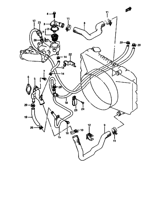 560x700 Water Hose For 0 Suzuki Carrysuper Carry Sk410 Pacific Sales