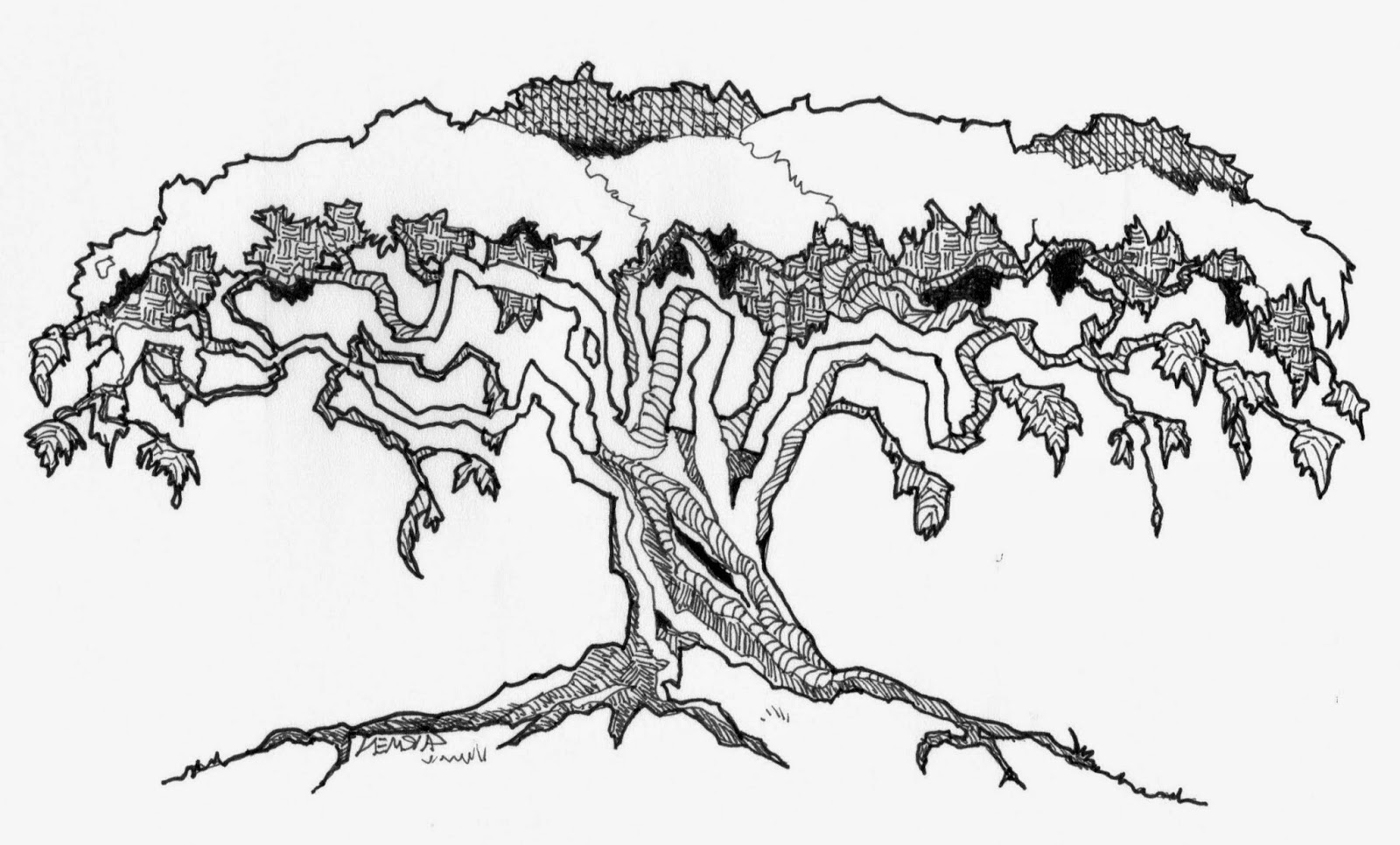 1600x966 Mermaids, 36x22 Pen And Ink Drawing On Nautical Map Original Art