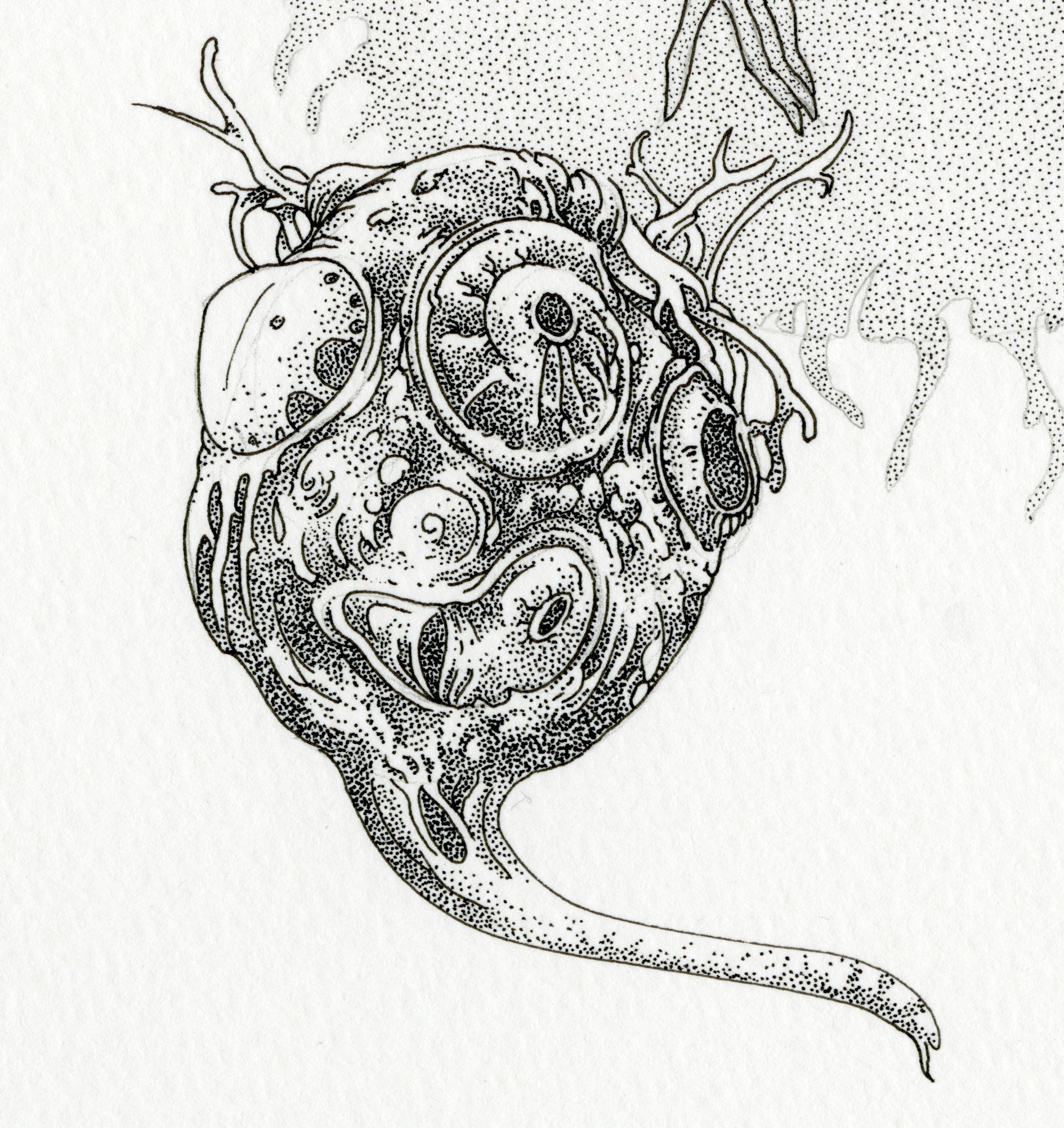 1890x2004 Richard A. Kirk Art And Illustration Water Column (Original Ink