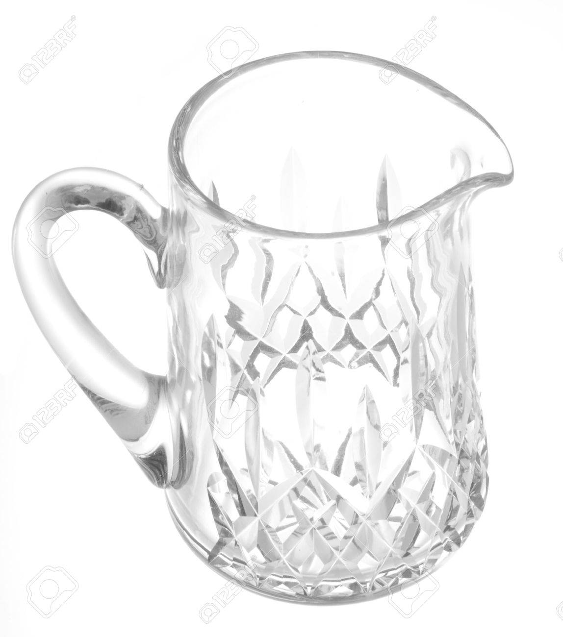 1148x1300 Crystal Water Pitcher Isolated On A White Background. Stock Photo