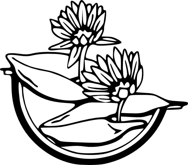 600x526 Water Lily Clip Art