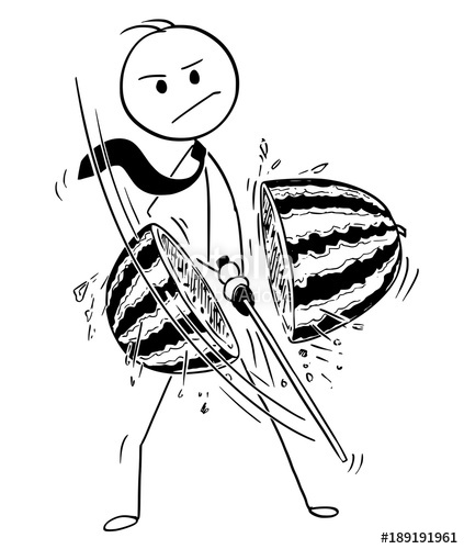 423x500 Cartoon Stick Man Drawing Conceptual Illustration Of Samurai