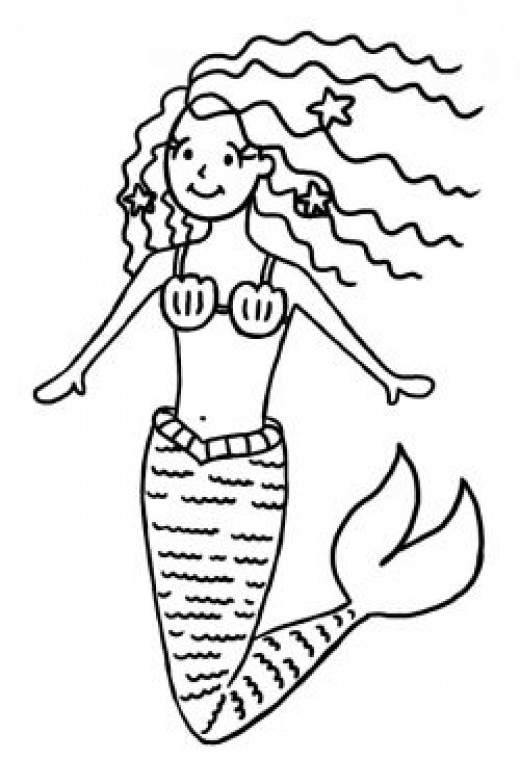 520x759 How To Draw A Mermaid Step By Step A Kid's Tutorial Kids S
