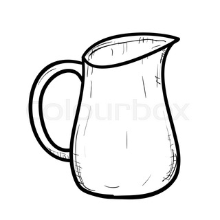 320x320 Vector Sketch Of Jug. Hand Draw Illustration. Stock Vector