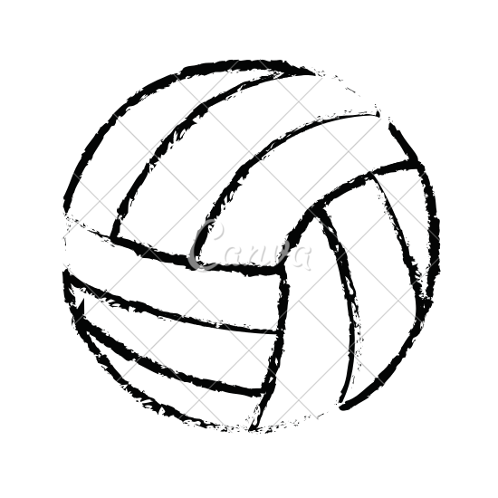 550x550 Volleyball Ball Sketch