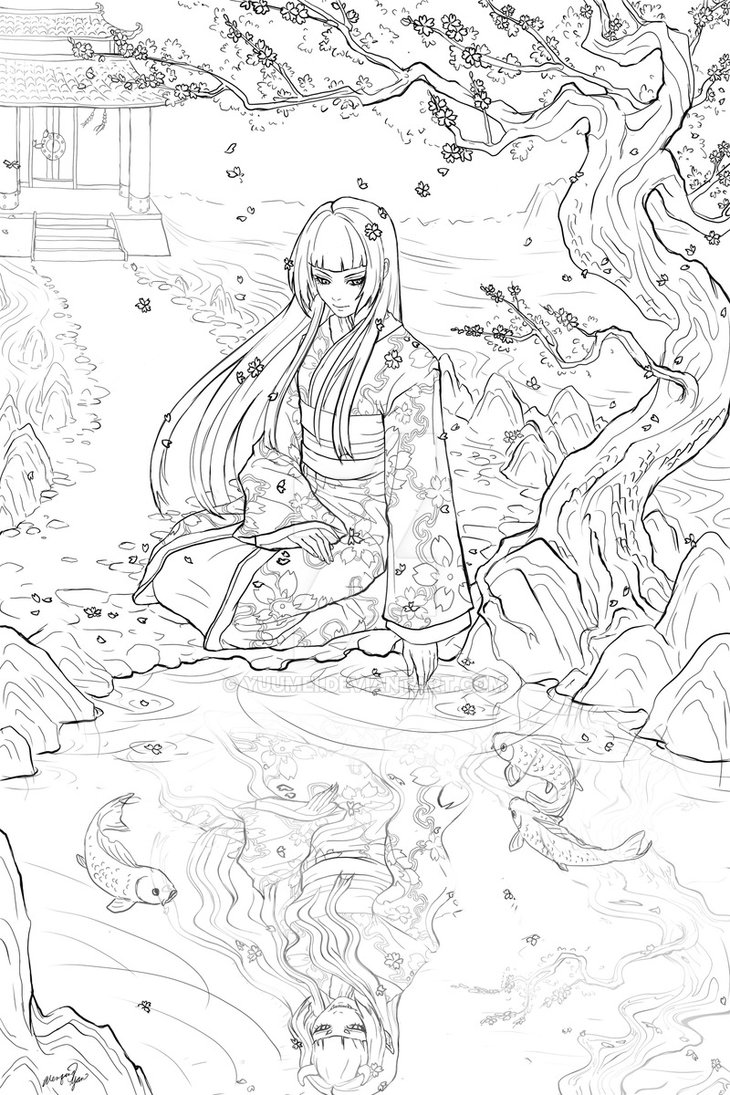 730x1095 Geisha Commission By Yuumei