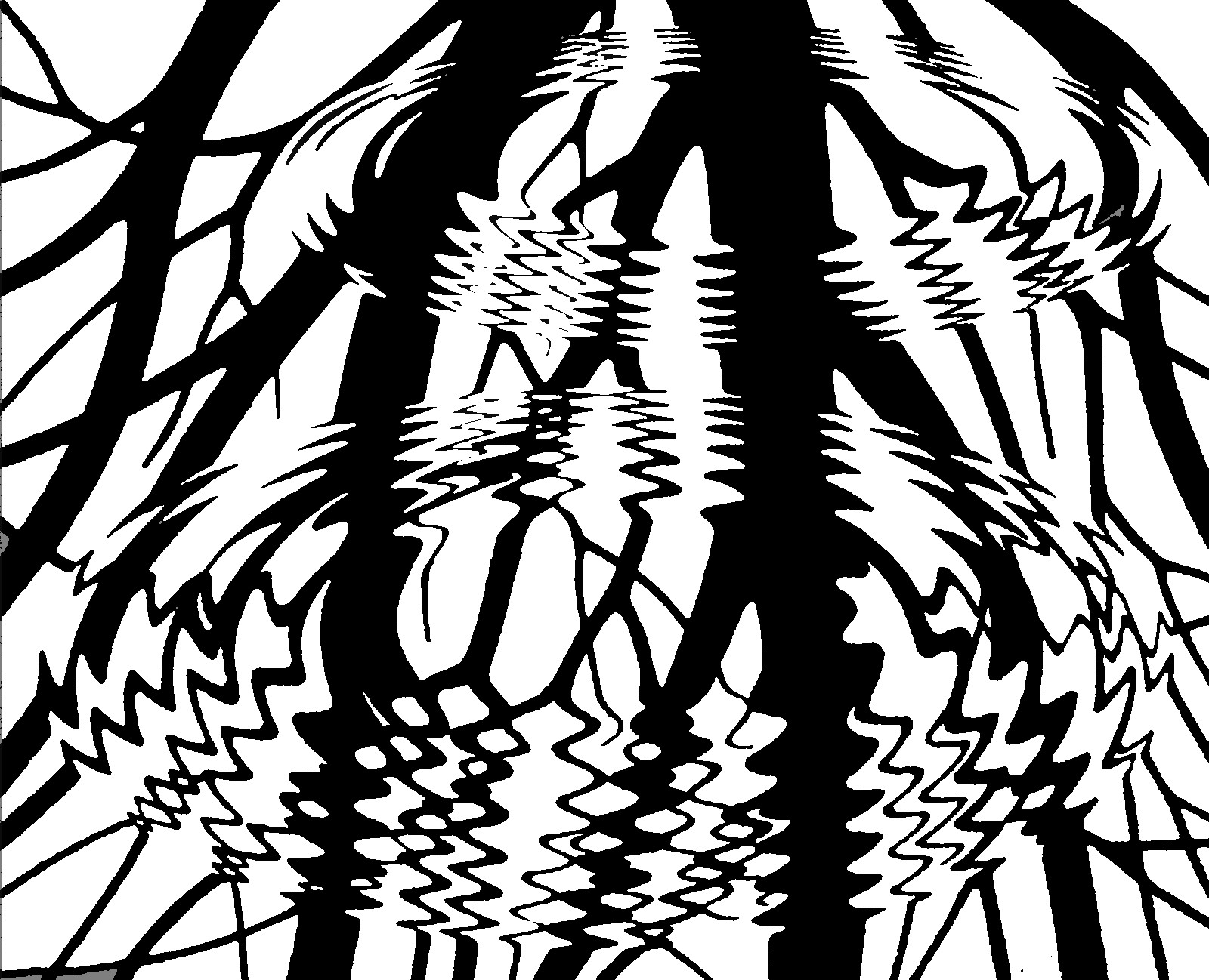 1600x1298 Escher Water Reflection Stencil Ideas Water