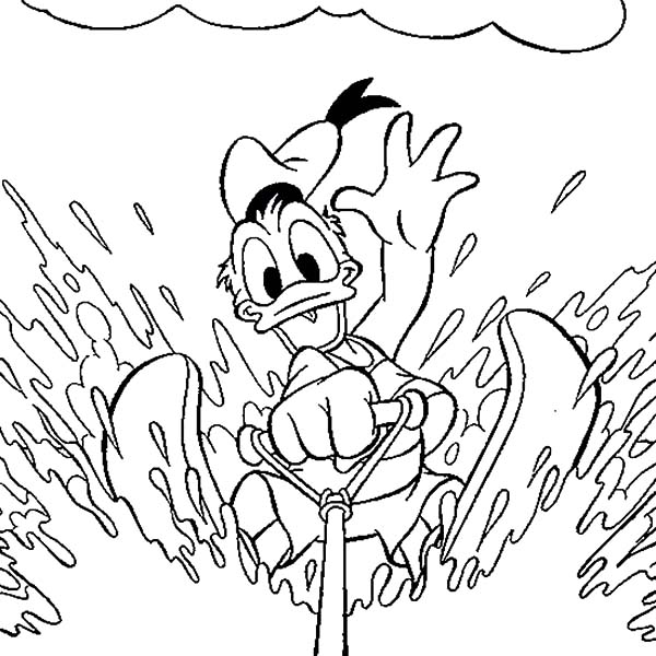 600x600 Donald Duck Water Skiing Coloring Pages Batch Coloring