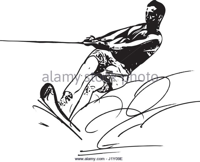 640x519 Water Ski Rope Stock Vector Images