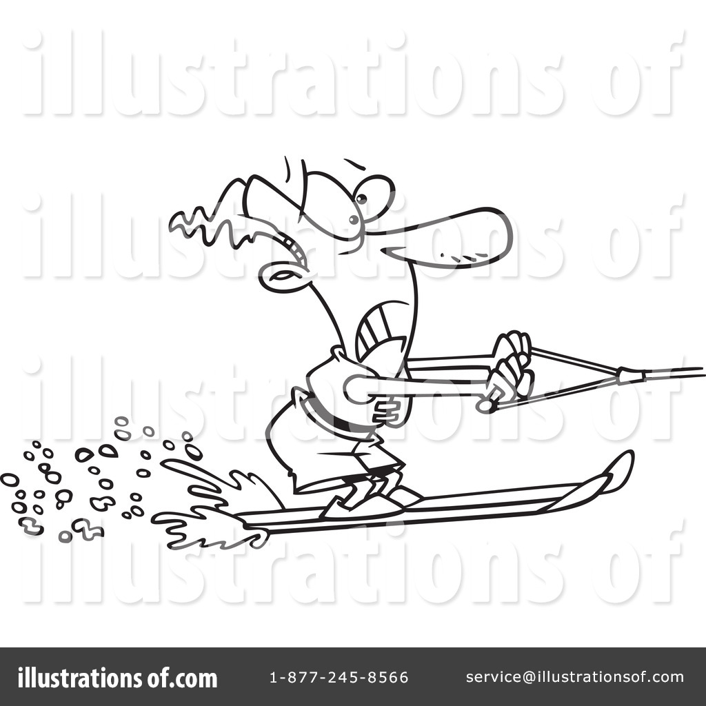 1024x1024 Waterskiing Clipart