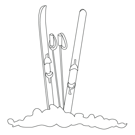 450x450 Ski Coloring Sheet Coloring Drawing