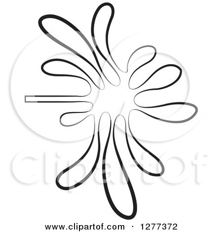 450x470 Clipart Of A Black And White Water Splash