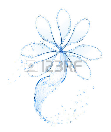 378x450 Green Leaves And Water Splashing Shaped As Heart Frame, Isolated