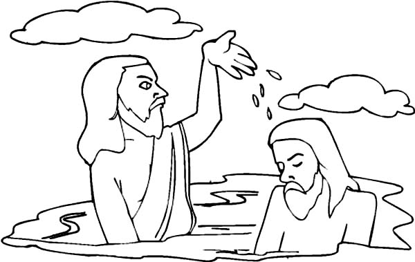 600x379 John Splashing Water To Jesus Head In John The Baptist Coloring