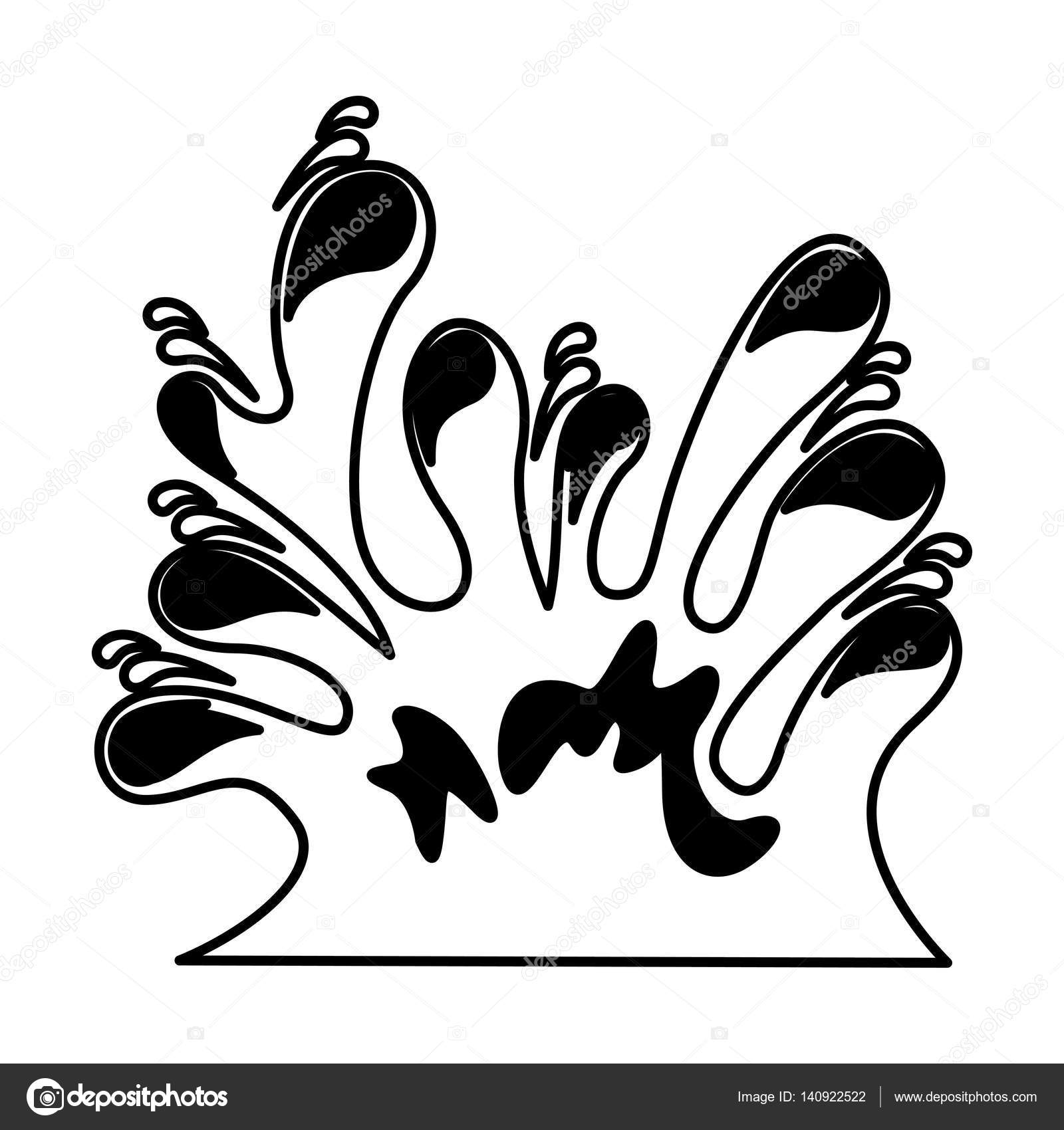 1600x1700 Water Splash Drops Icon Stock Vector Yupiramos