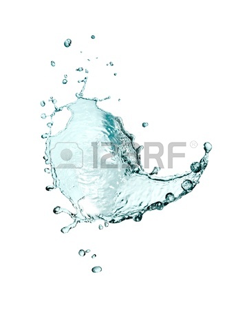 359x450 Drop Above Blue Splashing Water. Nice Wallpaper Stock Photo