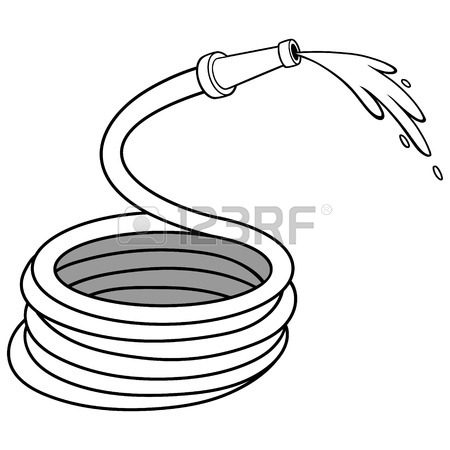 450x450 Water Spray Gun With Hose Illustration Royalty Free Cliparts