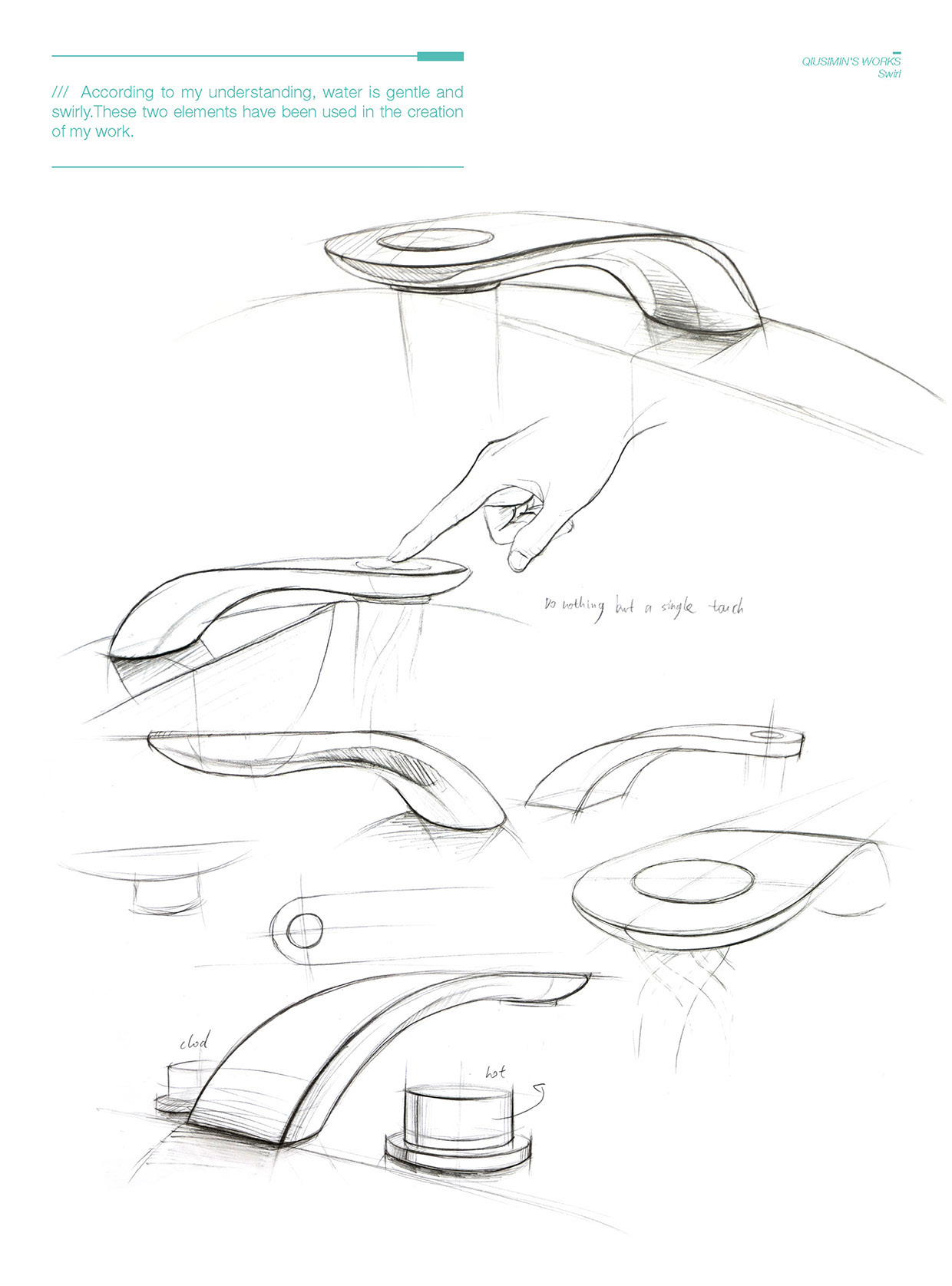 1240x1675 Stylish Swirl Bathroom Tap With Spiral Stream Of Water And 15