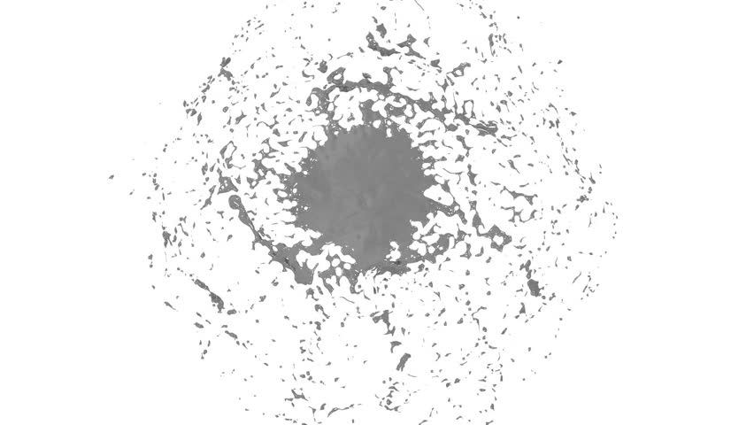 852x480 3d Render Blue Water Stream Forming A Circle On White Background