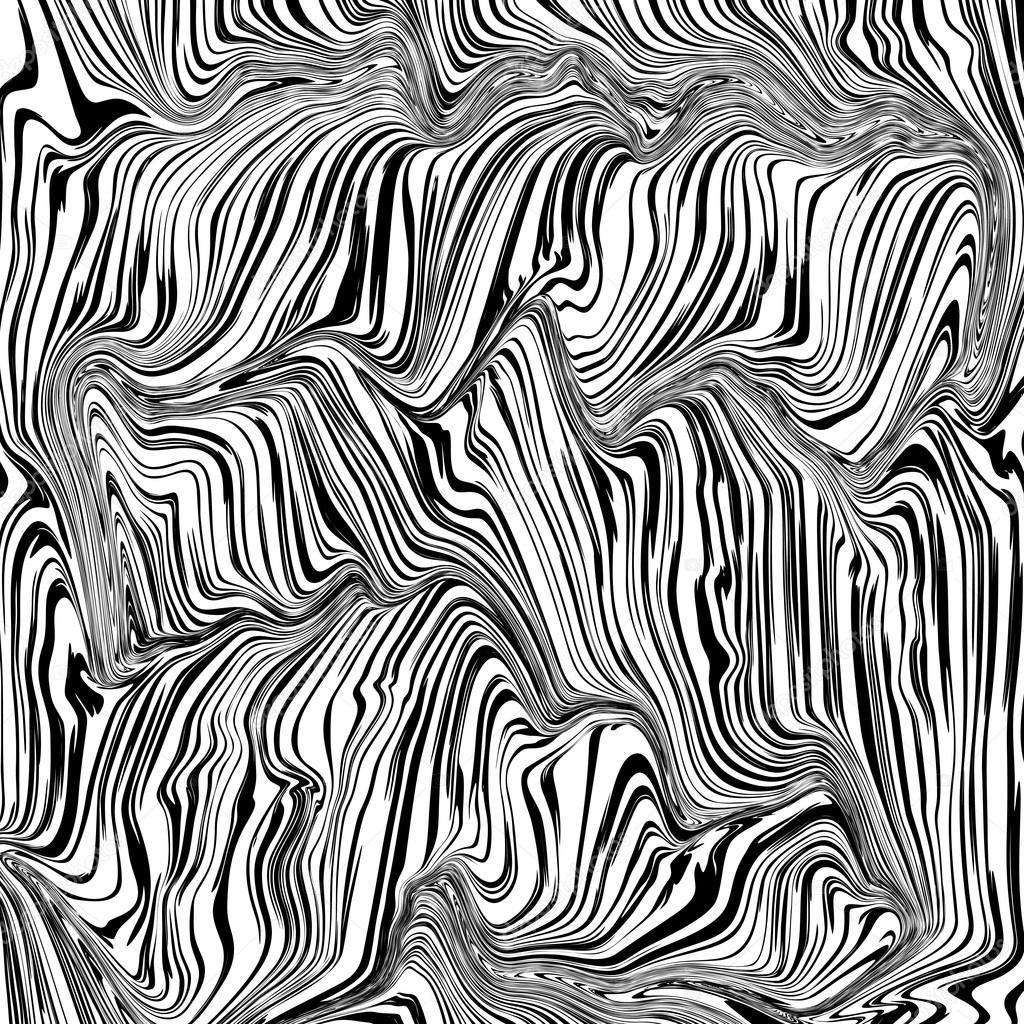 1024x1024 Black And White Texture Curved Lines Background Stock Vector