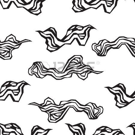 450x450 Marine Seamless Pattern With Stylized Waves On A White Background