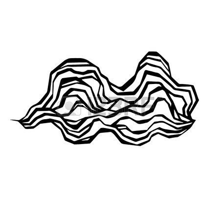 450x434 Marine Waves On A White Background. Water Wave Abstract Design