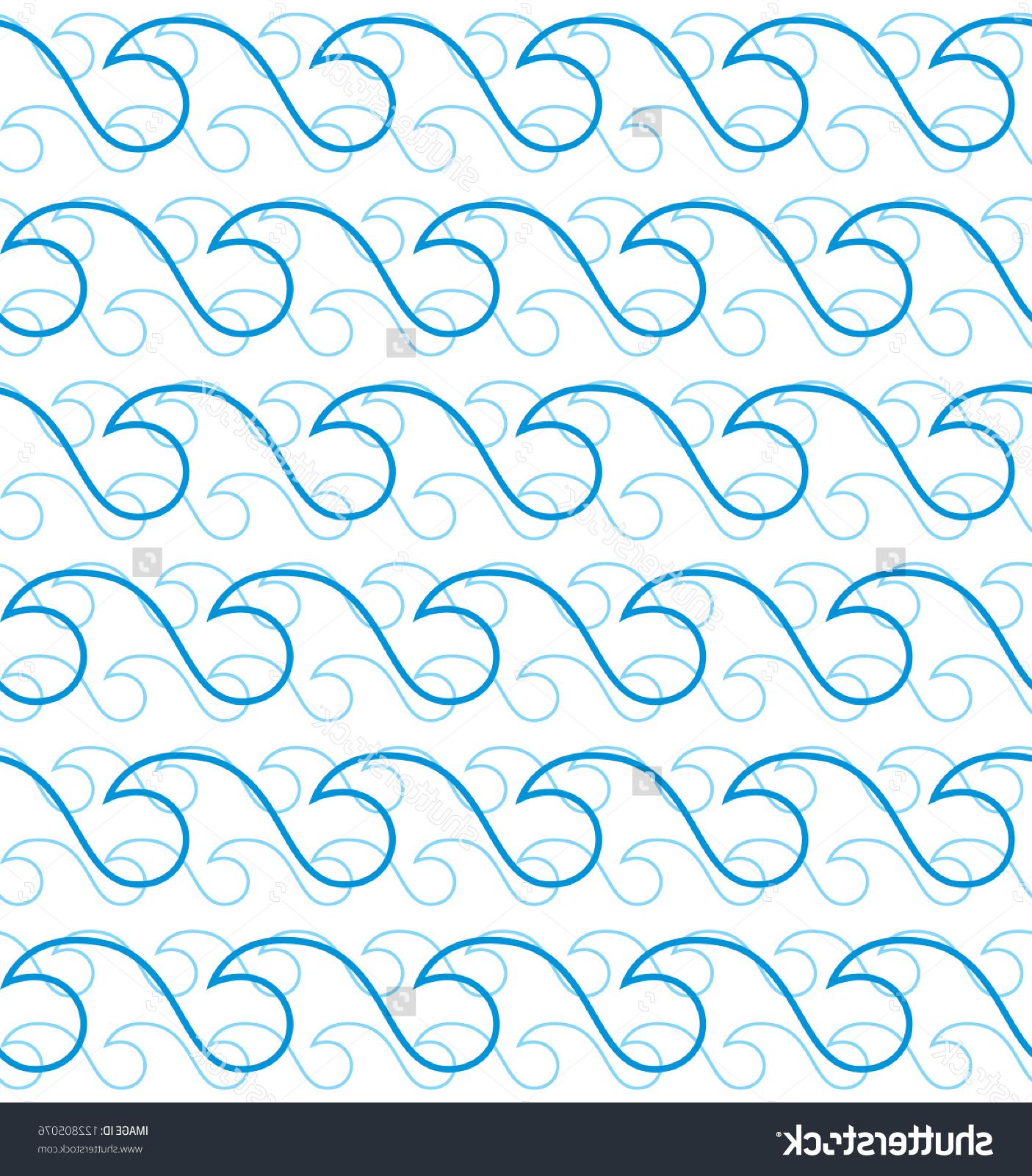 1405x1600 Stock Vector Waves Simple Seamless Pattern Background