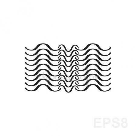 450x450 Wave Icon. Water Stream Sign. Stock Vector Tanyastock