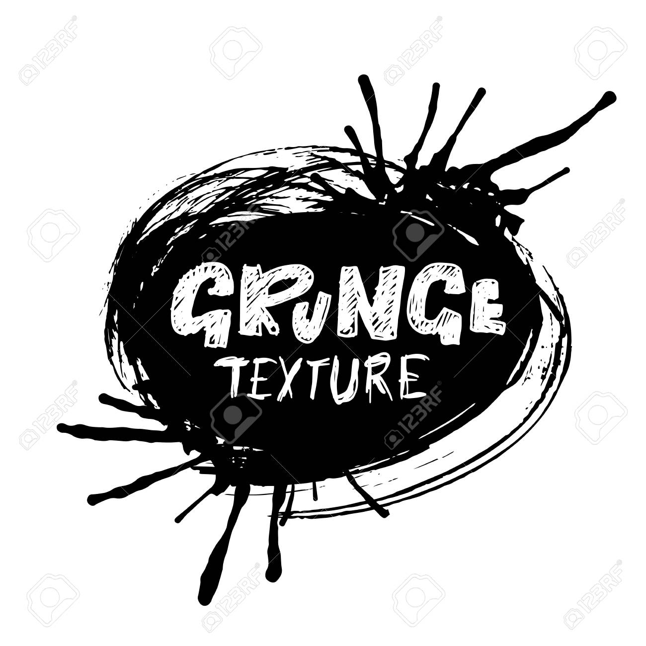 1300x1300 Ink Vector Brush Strokes. Vector Illustration. Grunge Hand Drawn