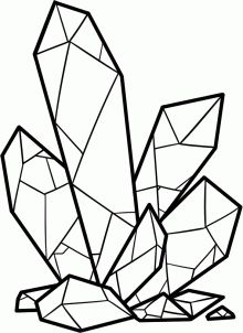 220x302 Cluster Of Crystals Drawing
