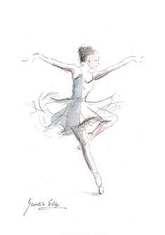 235x334 Set Of 2 Prints, Ballerina Art, Pink Ballerina, Watercolor Ballet
