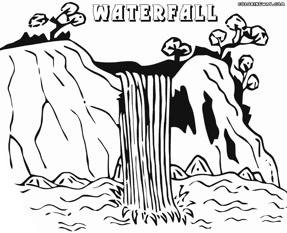1000x813 Waterfall Coloring Pages Coloring Pages To Download And Print