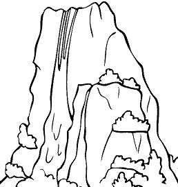 258x271 Waterfalls Coloring Pages
