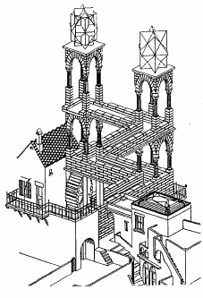 227x333 Top The Impossible Waterfall By Escher. Bottom Left Incorrect