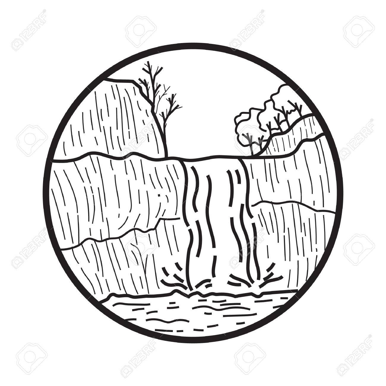 1300x1300 Waterfall Royalty Free Cliparts, Vectors, And Stock Illustration