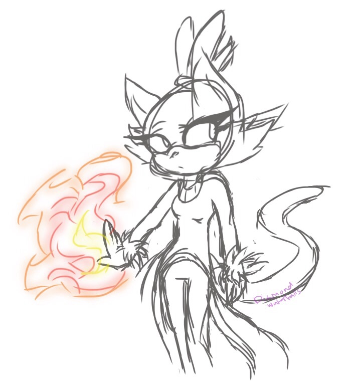 706x768 Blaze Sketch By Diamond Waterfalls