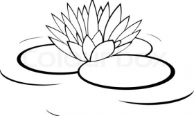 280x168 Rustic Water Lily Clipart