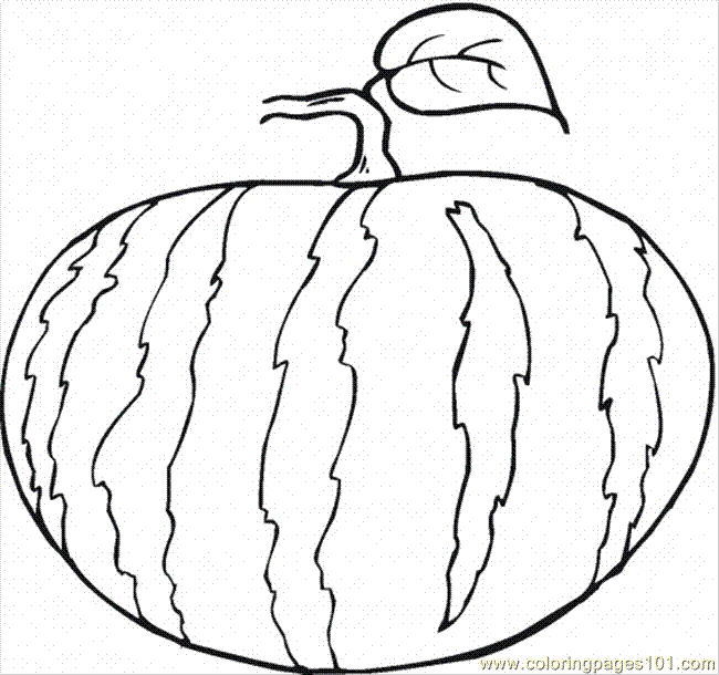 650x610 Watermelon 9 Coloring Page