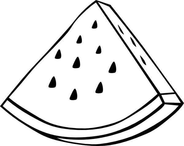 600x476 Watermelon Clipart Line Drawing