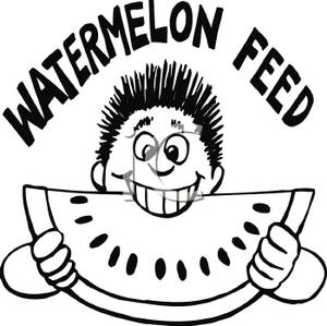 300x299 Boy Biting Into A Slice Of Watermelon