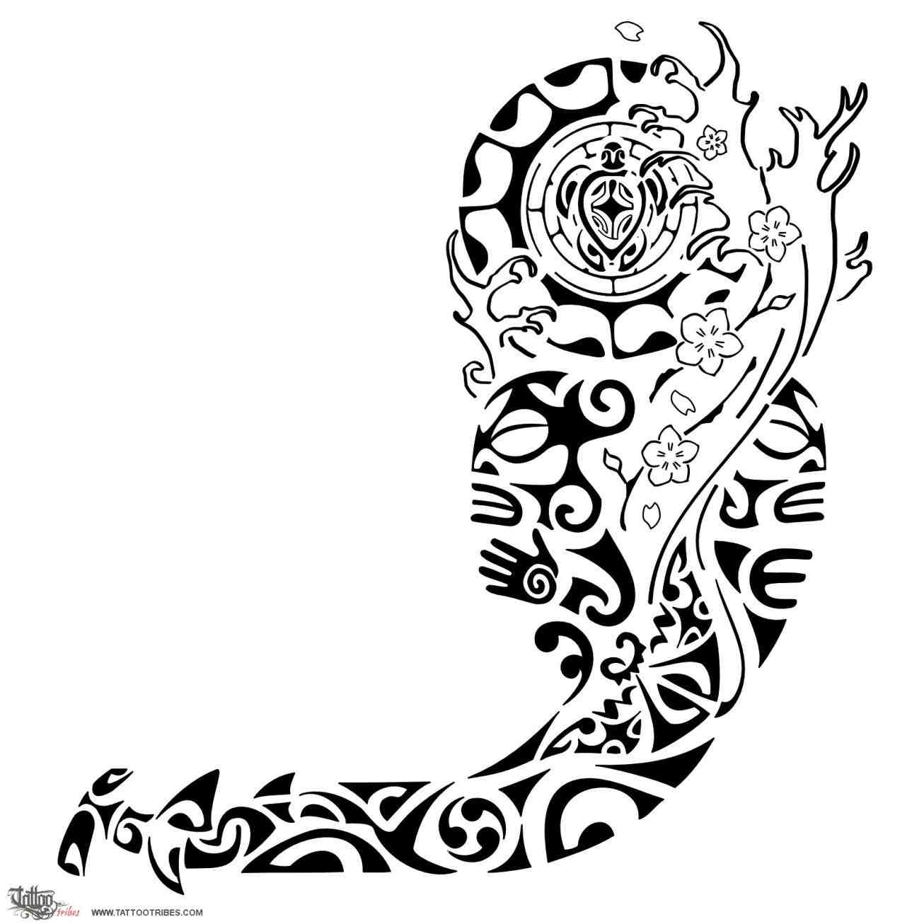 1306x1306 Real Pictures Armbands Hawaiian Tribal Wave Drawings Tattoo